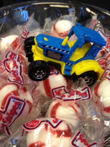 Tractor in the mints.