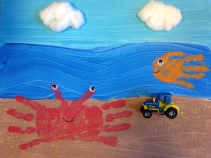Tractor on the beach (or on my Father's Day present.)